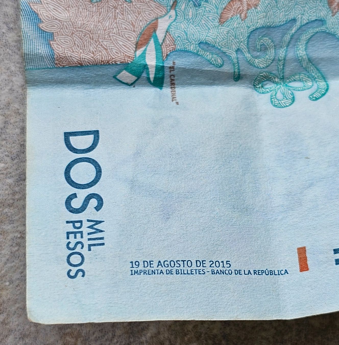 Banconote: Billet 2 MIL PESOS COLOMBIA 2015 – Usato da PERLY venduto da Csrg 2