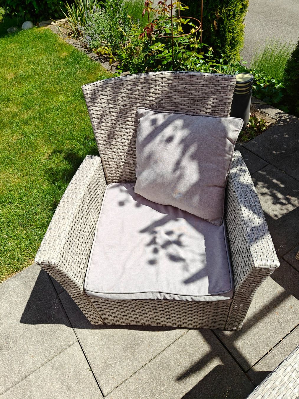 Divani: Profiline Garten Lounge Set, Rattan Grau – Usato da Hasle b. Burgdorf venduto da luk_nt7h 3