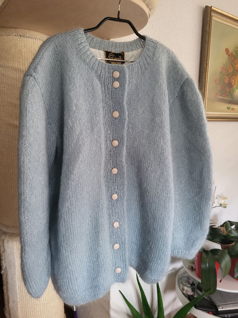 Giacche: Grimsoe Hand Made Strickjacke Hellblau, Vintage Stil – Nuovo (secondo la descrizione) da Winterthur venduto da rab_tr8n 2