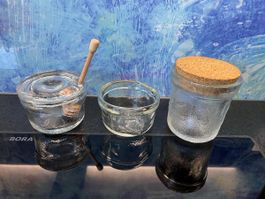 Glasi Hergiswil Potto Honig Glas Zuckerdose Schale Geschirr