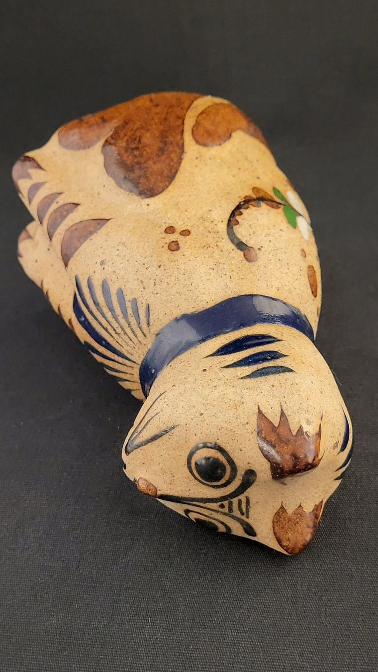 Statuette: Handgefertigte Ton-Katze MEXICO – Usato da Basel venduto da spinne02 6
