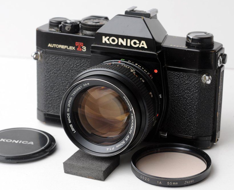 Appareil Photo Reflex Konica Autoreflex T3 Avec Objectif Hexanon 50mm F/1.4