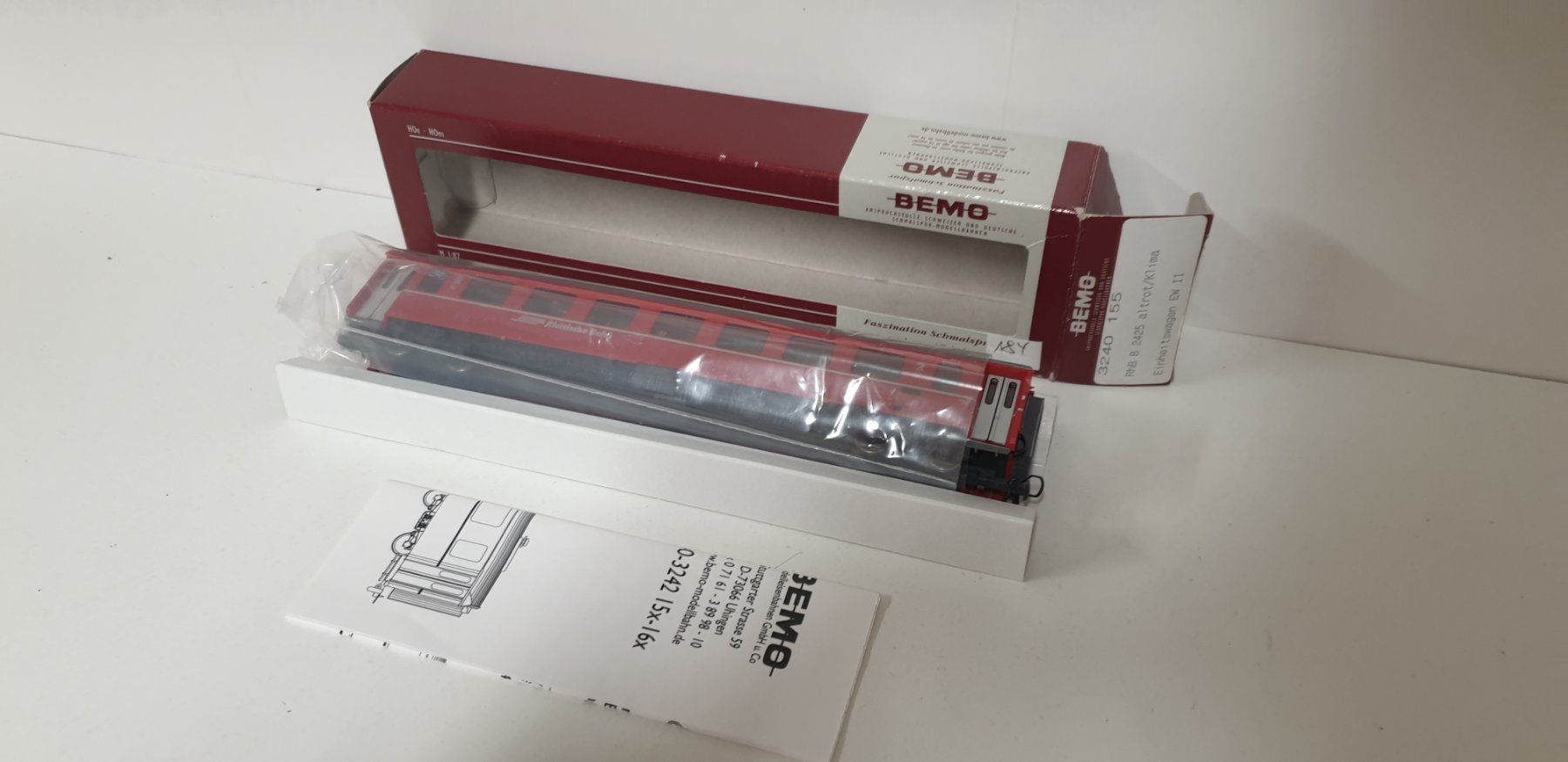Bemo Modellini di ferrovie: Bemo RhB Einhetswagen EW II  3240 155 – Nuovo (secondo la descrizione) da Geroldswil venduto da TopTrain54 2