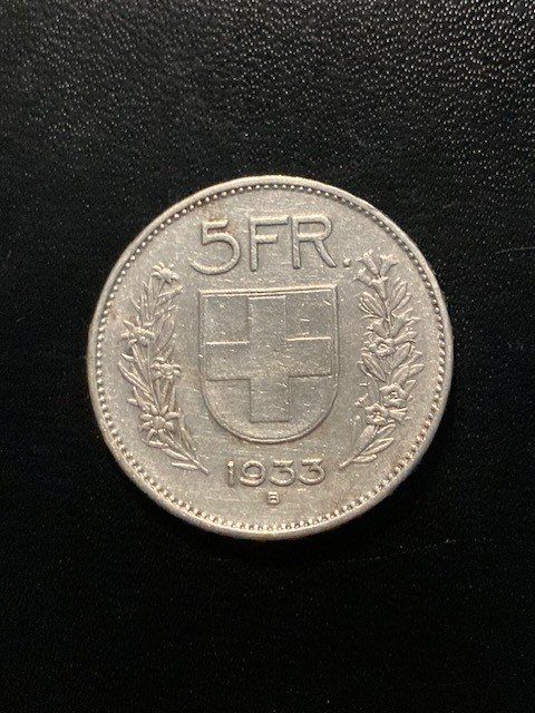 Tutti le monete: 5 Schweizer Franken Silber 1933 – Usato da Tentlingen venduto da spider1