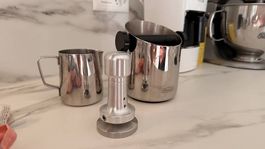 Barista Set 58 Tamper Milchkanne Abklopfbox