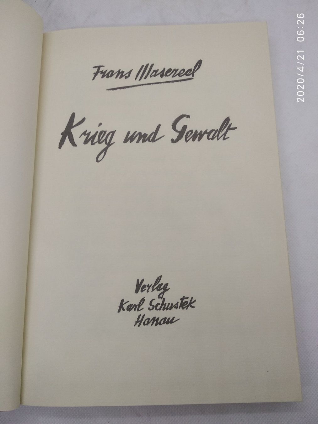 Libri: FRANS MASEREEL - SIGNIERT – Usato da Goldach venduto da Gaip 3