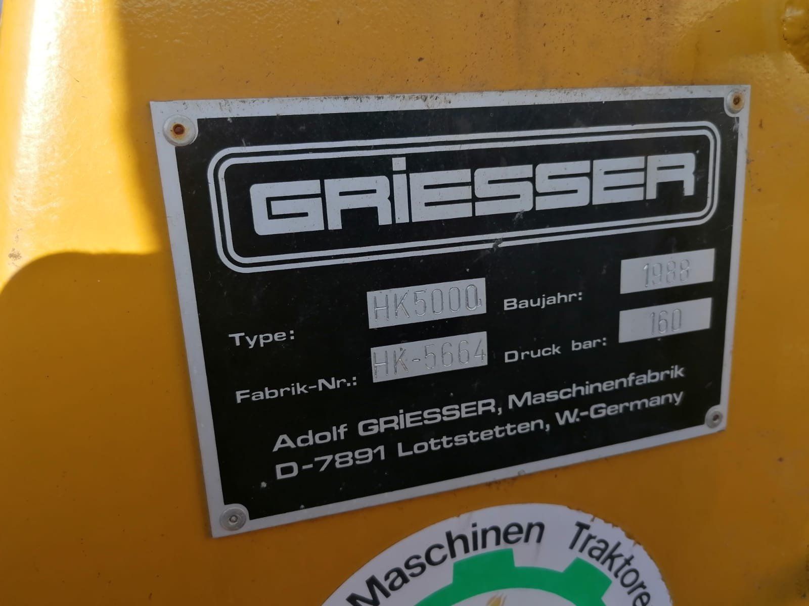 Escavatori: Mistkran/Bagger Griesser HK 5000 – Usato da Mels venduto da lad_8ctm 6