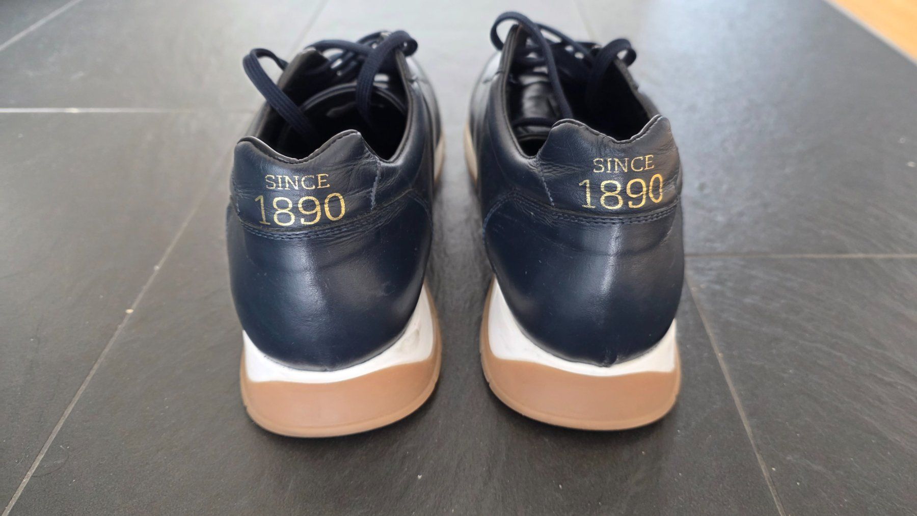 US Polo Scarpe da uomo: US Polo Assn. blue leather sneakers – Usato da Zürich venduto da ggg_ll7l 1