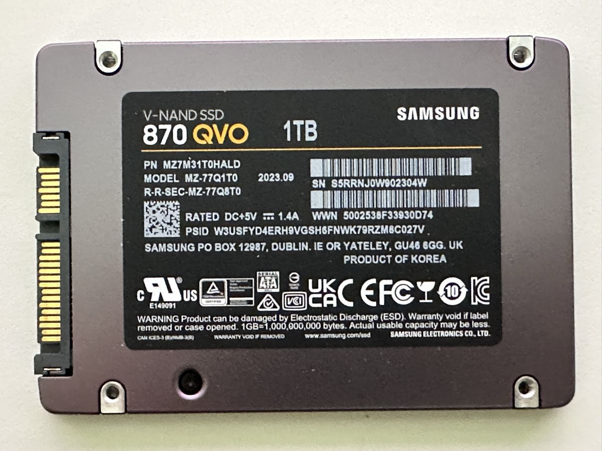 Samsung Dischi rigidi: SSD Samsung 870 QVO 1To – Usato da Genève venduto da jf2_2xn5 1