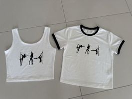 2 neue T-Shirts für Pole Dance. Gr. s