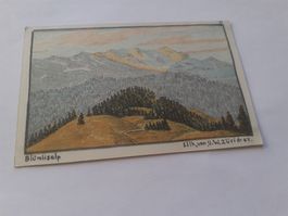 BLUEMLISALP - KUNST - LITH. von U.W.ZUERICHER - REIGOLDSWIL