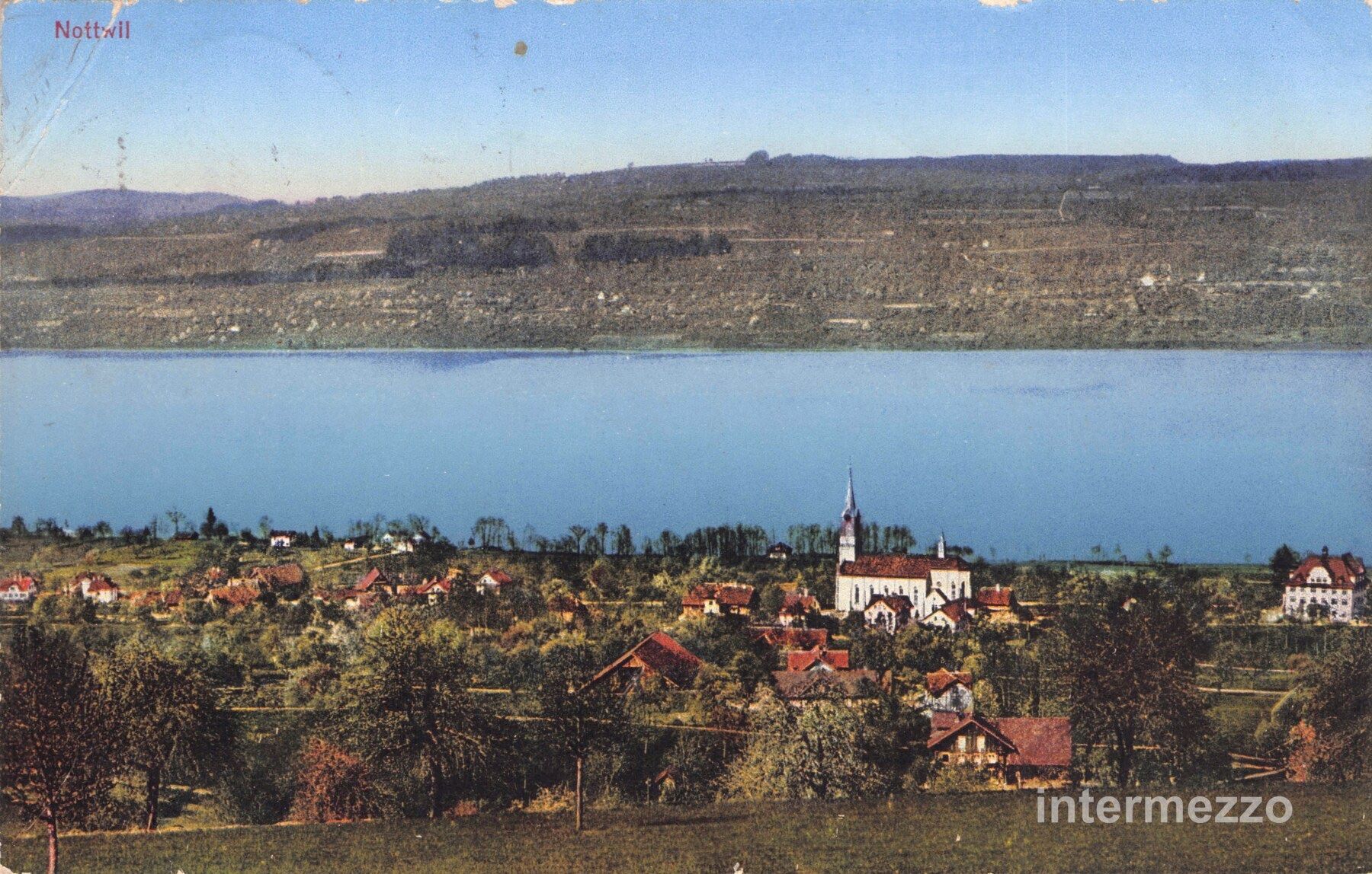 Cartoline postali: Nottwil LU // 1927 Gesamtansicht – Usato da Basel venduto da intermezzo12
