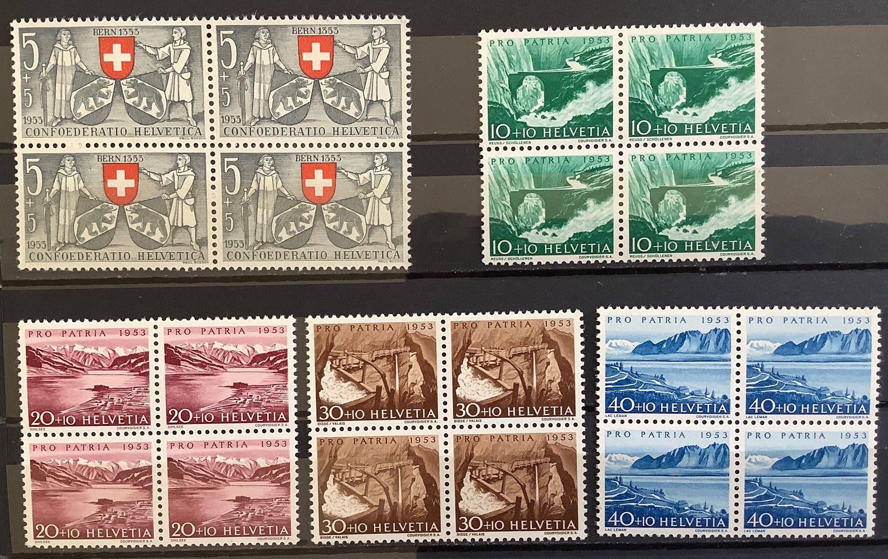 Tutti i francobolli: 1953 - Pro Patria - Viererblock - Postfrisch ** – Nuovo (secondo la descrizione) da Liestal venduto da Pep3
