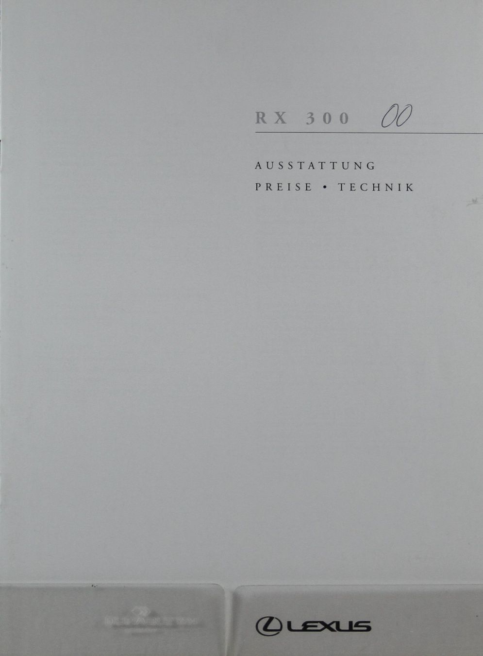 Lexus Documents: PREISE- & TECHNIKLISTE | LEXUS - RX300  | AB 01.2001 - DE – D'occasion à Unterägeri par Isha04