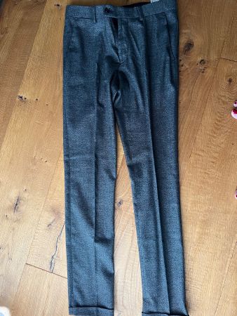 Bundfaltenhose ZARA MAN, Gr. 30, grau meliert
