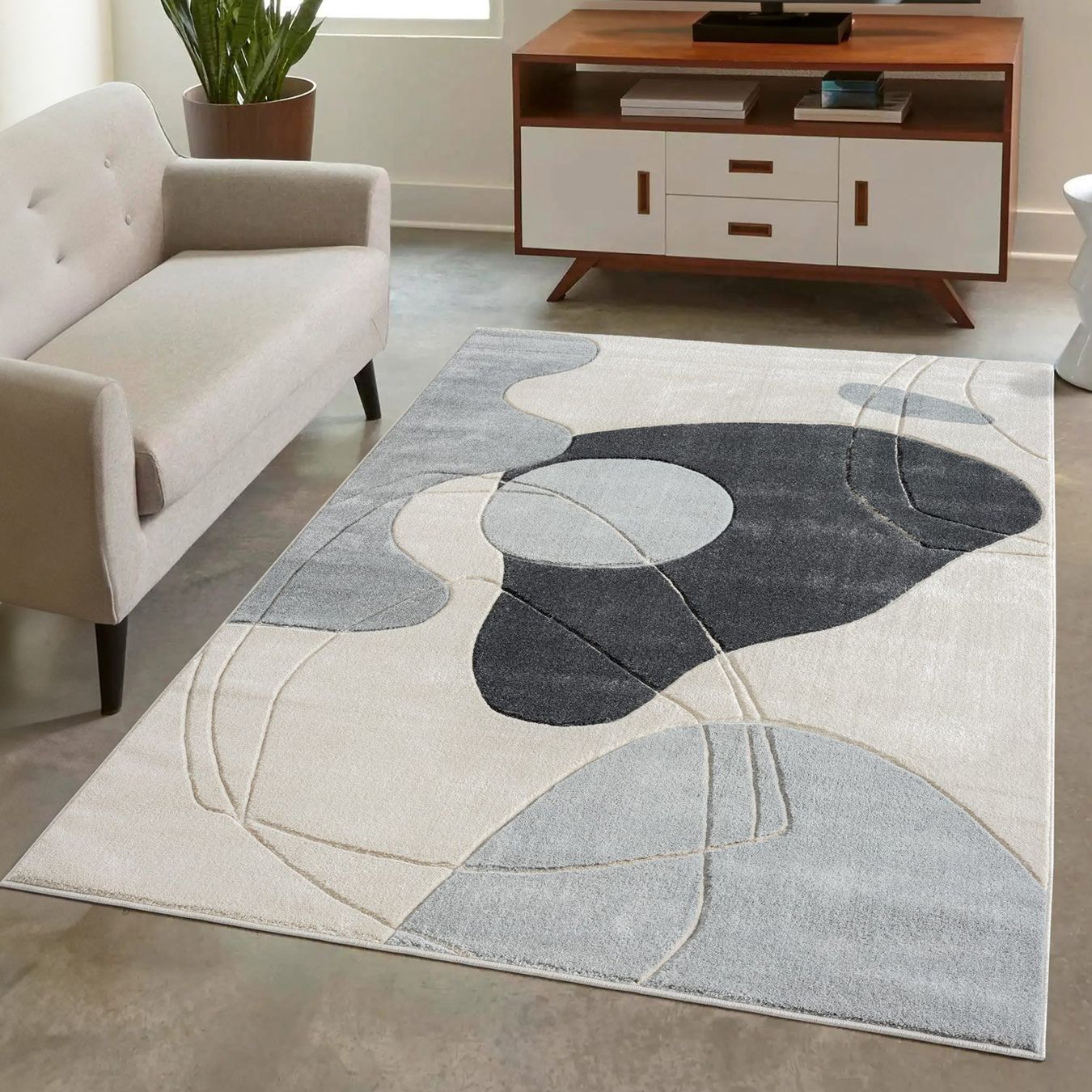 Tappeti: Teppich Bonito 7158 Grau, 160x230 cm – Nuovo e nell'imballaggio originale da Reinach AG venduto da carpethouse