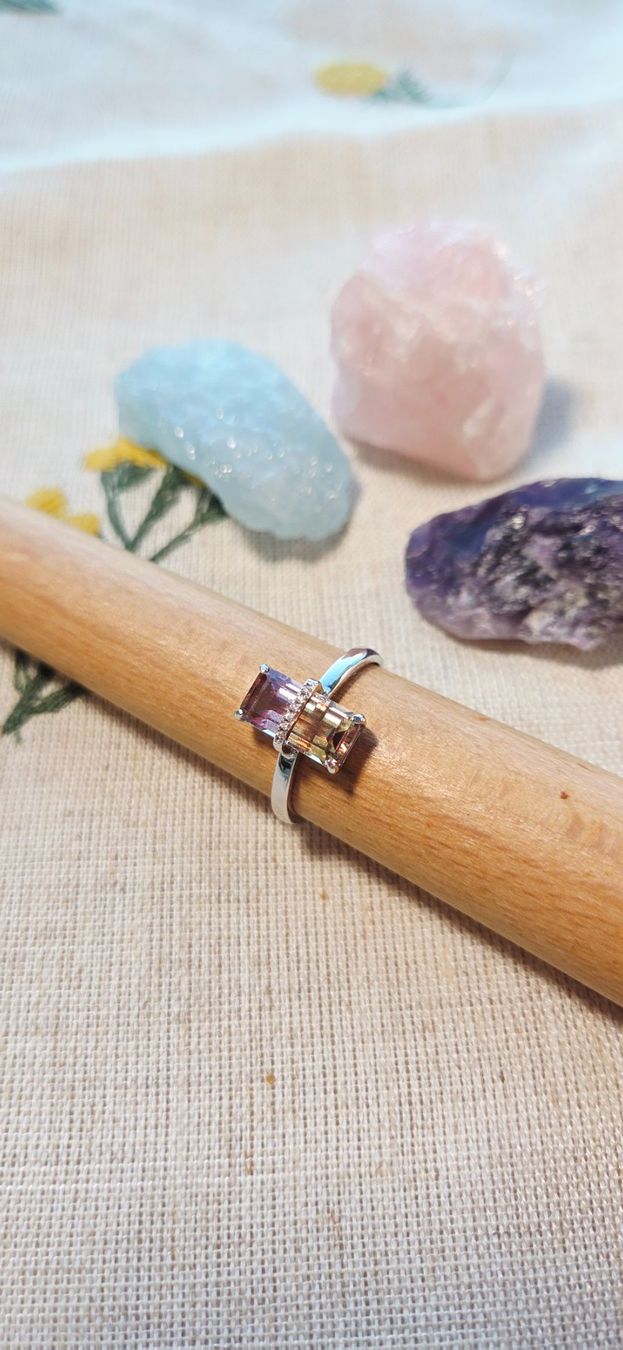 Anelli: NEW - S925 Ametrine Ring (Adjustable) – Nuovo (secondo la descrizione) da Zürich venduto da cin_wcf6 5