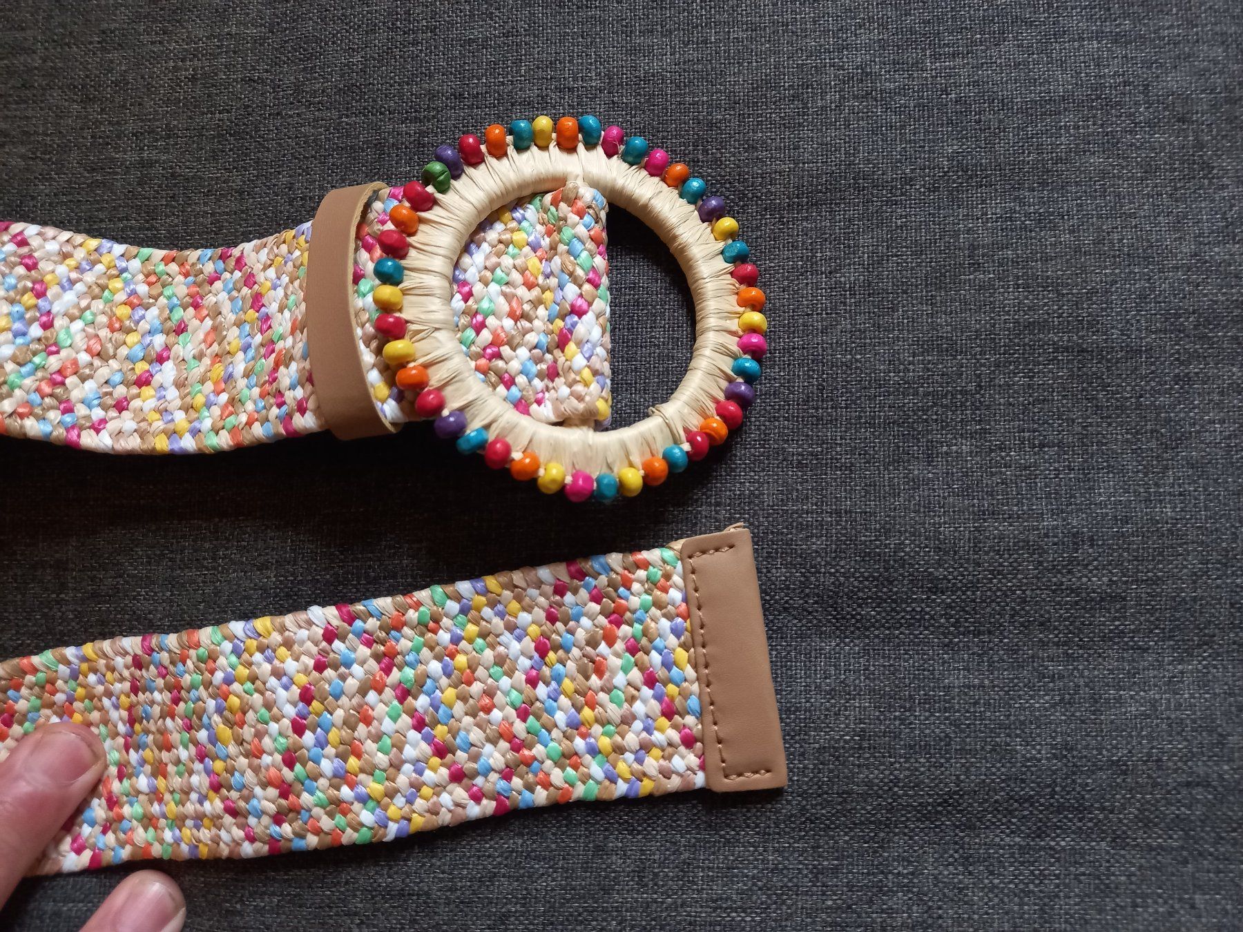 Cinture: Boho-Stroh Sommergürtel buntem XRIK – Nuovo e nell'imballaggio originale da Lausanne venduto da FASHION-WORLD-SHOP 4