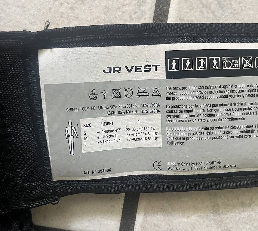 Head Protezioni & Imbottiture: Protection dorsale enfant – Usato da Sugiez venduto da Essenti3L 4