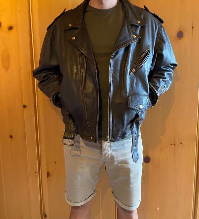 SERGE HERVES PARIENTE Lederjacke
