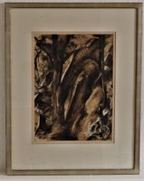 Martin Lauterburg - Waldinneres Orginal -Tusche auf Papier