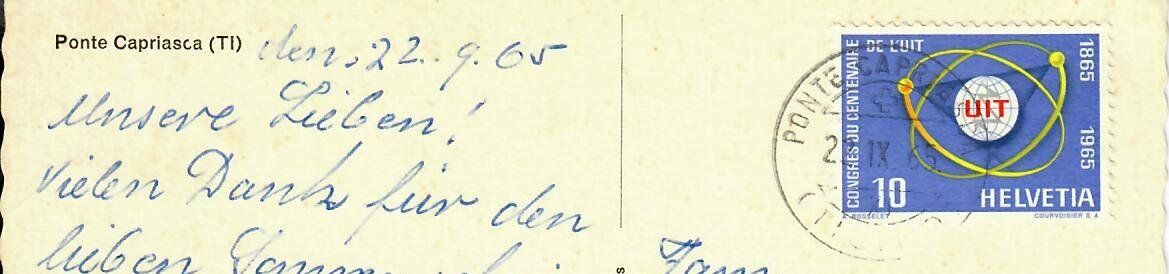 Ansichtskarten: Ponte Capriasca – Gebraucht aus Hochdorf von Ziegel-16 1