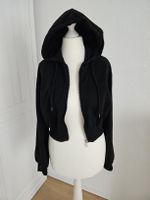 Schwarzer Crop Hoodie Grösse XS