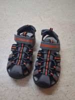 Kinder Sandalen grau orange Klettverschluss guter Zustand