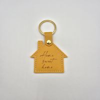 Haus-Schlüsselanhänger aus Kunstleder mit Lasergravur 🔥