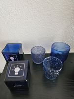 5x blaue Windlichter/Gläser - Perfekt zum Dekorieren
