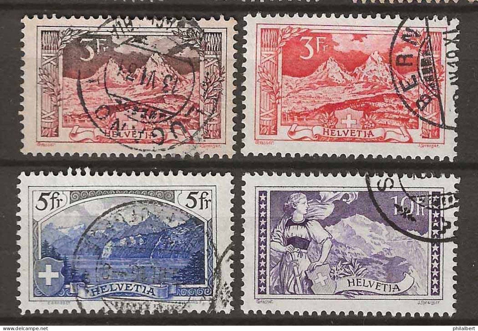 Tutti i francobolli: CH129 - Paysages 1914-1918 obl. – Usato da Trélex venduto da Phil_Albert