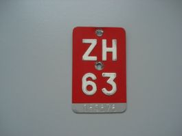 Velonummer ZH 1963