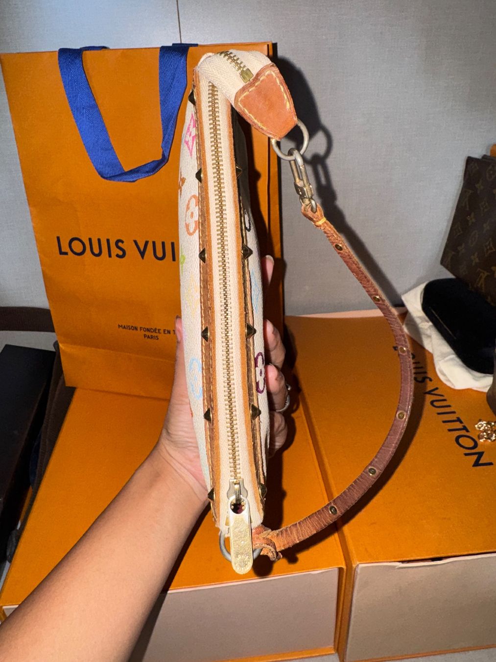 Louis Vuitton Taschen für Damen: Louis Vuitton Pochette multicolor 2004 – Gebraucht aus Widnau von Pukpan_99 3