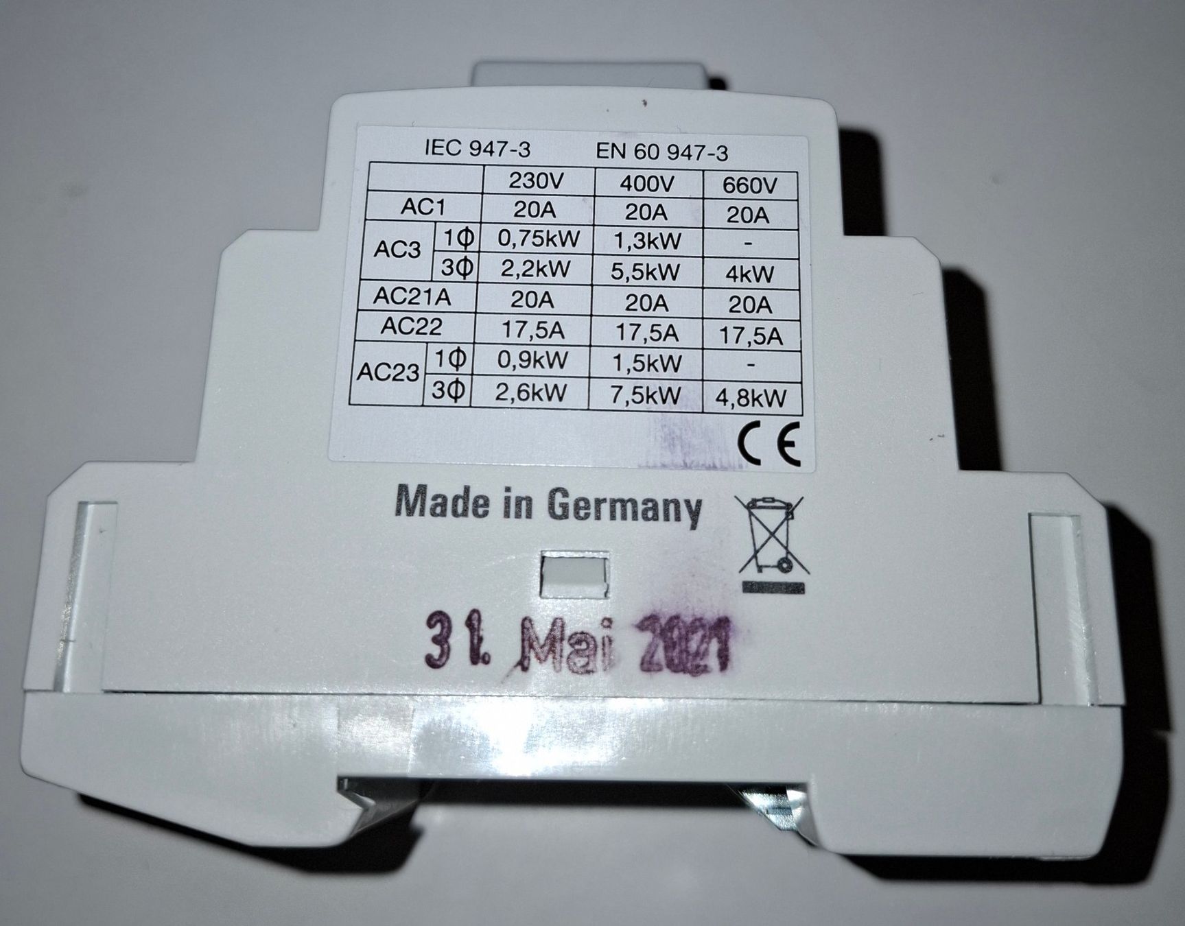 Hager Schalter: Schalter SK210H 1 polig Hand-0-Auto – Gebraucht aus St. Gallen von WWL 5