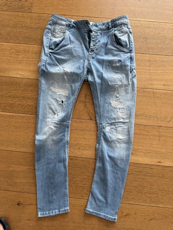 Damen Jeans Thrill hellblau Used Look Grösse 38 gebraucht