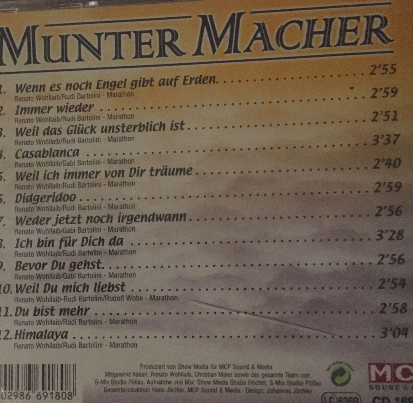 CD: MUNTER  MACHER – Usato da niederlenz venduto da sirodu 1