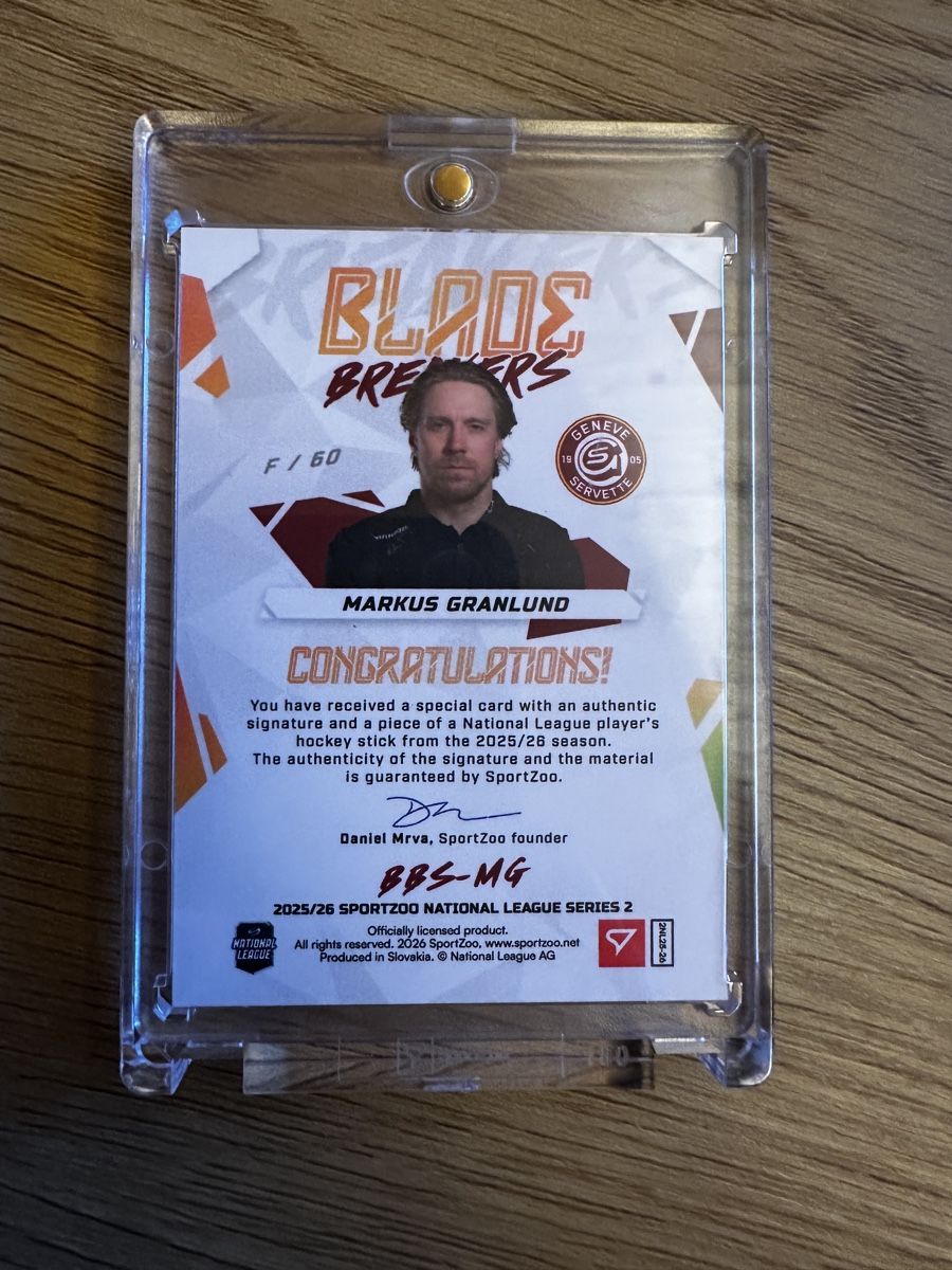 Sportzoo Carte collezionabili: Markus Granlund 12/15, Blade Breakers, Geneve Servette – Nuovo (secondo la descrizione) da St. Stephan venduto da MinoPP 1