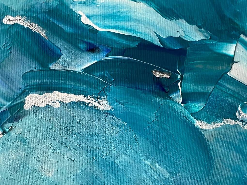 Dipinti: Acrylbild 20x60cm türkis – Nuovo e nell'imballaggio originale da Urdorf venduto da manuela4 3
