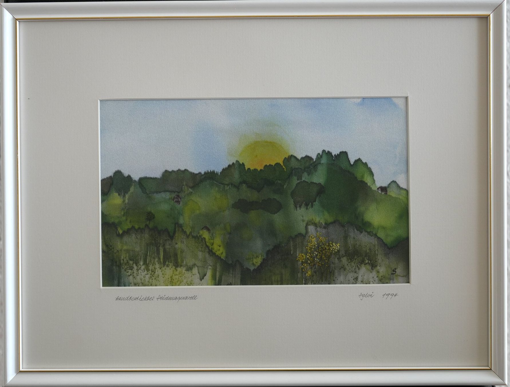 Dipinti: Besticktes Seiden Aquarell – Usato da Mörschwil venduto da Romi500