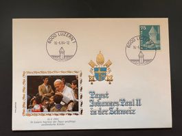 Philswiss Spezialcouvert Papst Paul II in CH 1984  (R580)