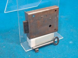 1 antikes Möbel Schloss mit Schlüssel DM5cm, DL (4092#MBS3)
