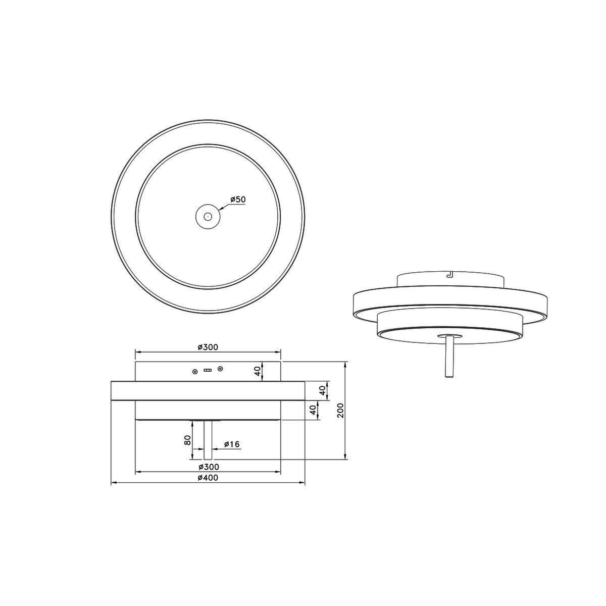Lampadari & plafoniere: LED Deckenleuchte, Grau, 40 cm Ø – Nuovo (secondo la descrizione) da Kreuzlingen venduto da Smart-Light 7