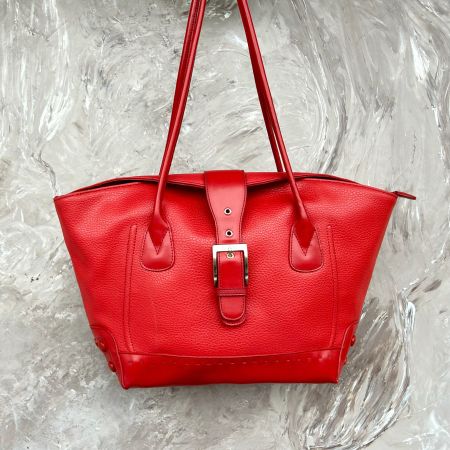Sac Cabas Femme Rouge – Cuir Grainé PU