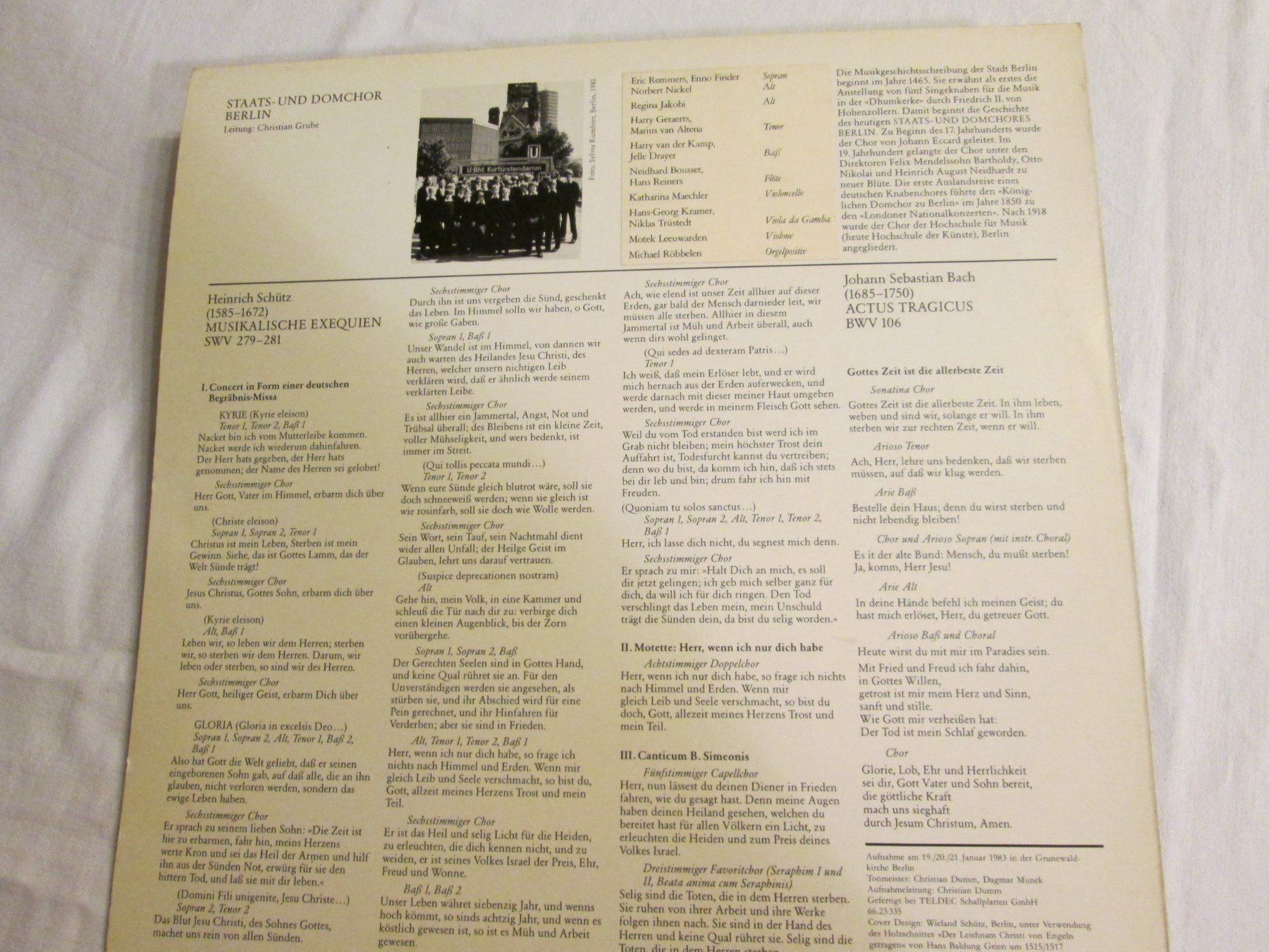 Dischi in vinile: Disque Vinyle Heinrich Schütz & J.S.Bach – Usato da la Chaux-de-Fonds venduto da Lampe 3