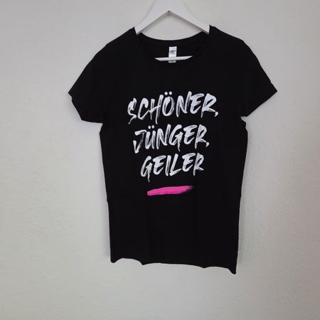 Schönes T-Shirt, schwarz, Grösse M, Aufdruck, Top Zustand!