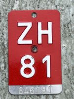 Velonummer ZH 81