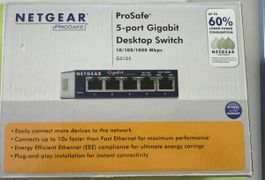 NETGEAR ProSafe GS105 5-Port Gigabit-Desktop-Switch