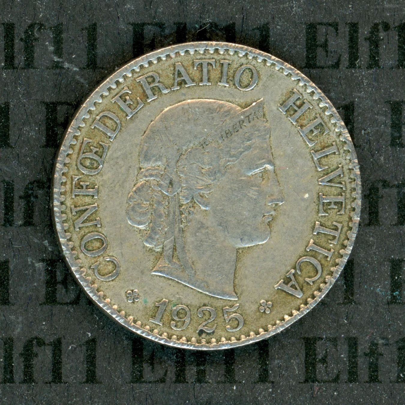 Tutti le monete: CHF___0.10 1925 ss+ 10 Rappen – Usato da Widnau venduto da Elf11