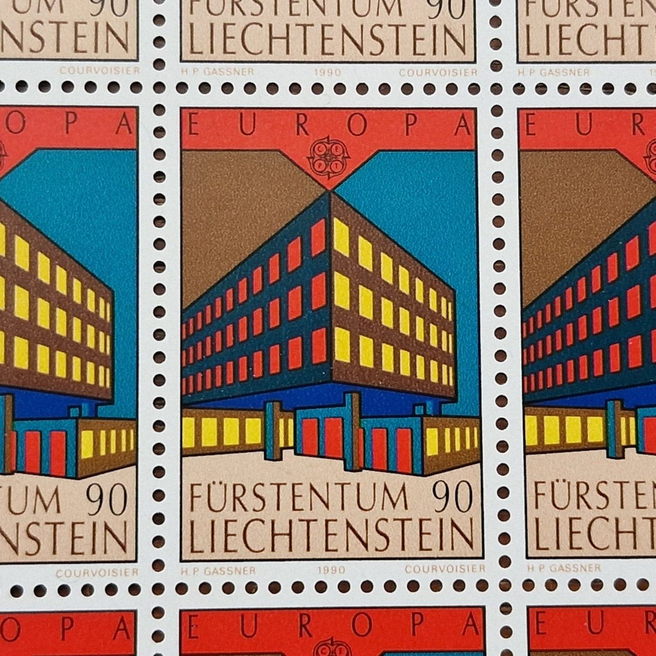 Tutti i francobolli: FL 1990 Serie Bogen "Europa" postfrisch – Nuovo (secondo la descrizione) da Aesch LU venduto da briefmarken.uray 3