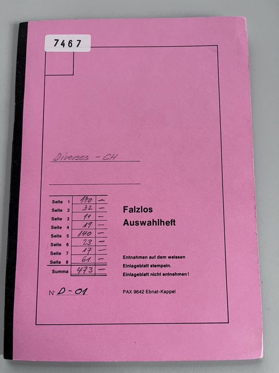 Tutti i francobolli: Briefmarken Auswahlheft Diverses – Usato da Römerswil LU venduto da manuscha_